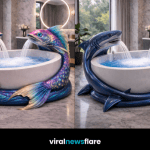 Collection of unique animal-inspired luxury bathtubs including octopus, dolphin, fish, and shark designs