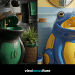 Colourful frog-shaped bathroom vanity units transforming modern bathrooms with playful décor
