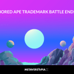 Futuristic purple and blue digital landscape artwork featuring the text “Bored Ape Trademark Battle Ends” representing the end of the major NFT trademark lawsuit in the Web3 industry.
