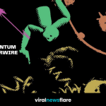 Abstract blog header for The Momentum Behind XORWIRE featuring stylised animal silhouettes and creative artwork symbolising innovation, growth, and the studio's journey in XR technology.
