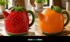 Collection of colourful fruit-inspired kettle designs bringing playful statement style to modern kitchens.