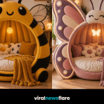 Collection of imaginative bug beds inspired by butterflies, bumblebees, spiders and ladybirds for playful children's bedrooms.