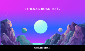 Ethena’s Road to $2 graphic illustrating the long-term ENA price outlook and potential growth towards 2028.